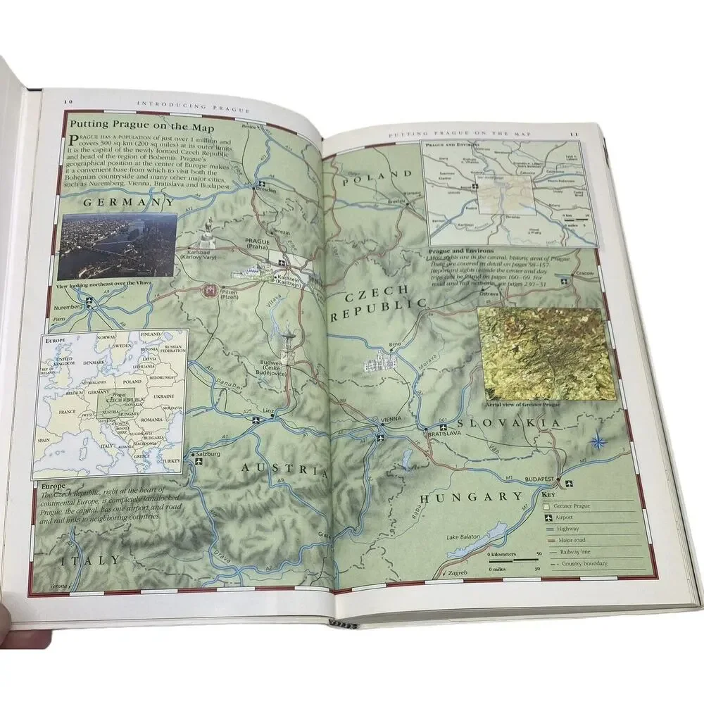 Prague: DK Eyewitness Travel Guides 1st American Ed. 1994 Maps Photos 264 Pages